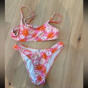 SHEIN Pink & Orange Floral Bikini